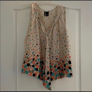 Polka-Dot Sleeveless Top